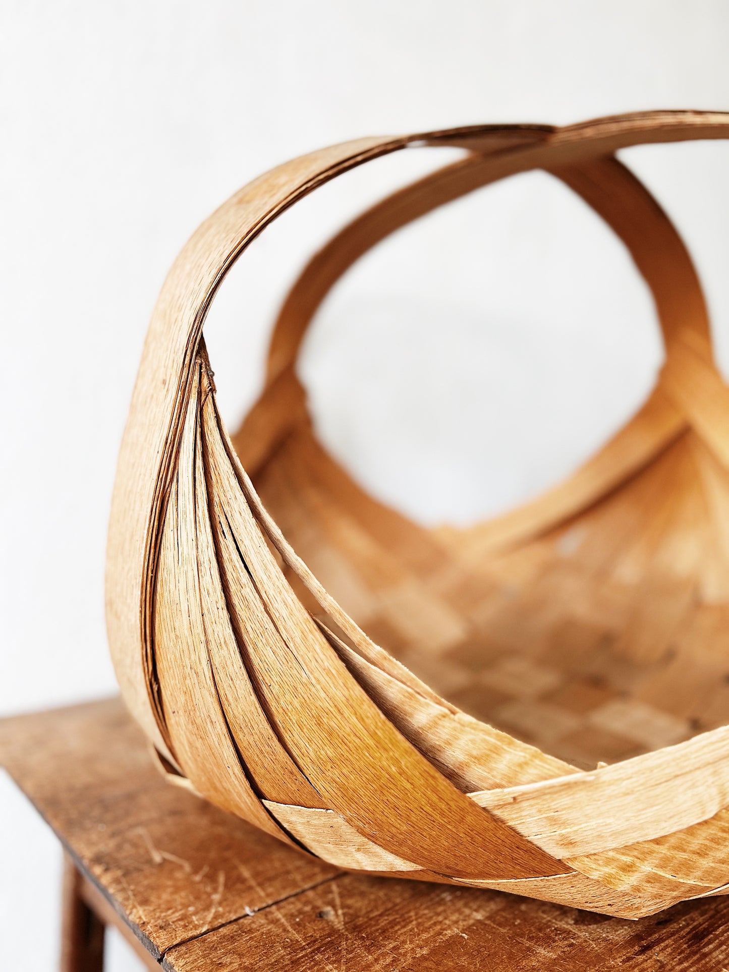 Vintage Split Pine Basket