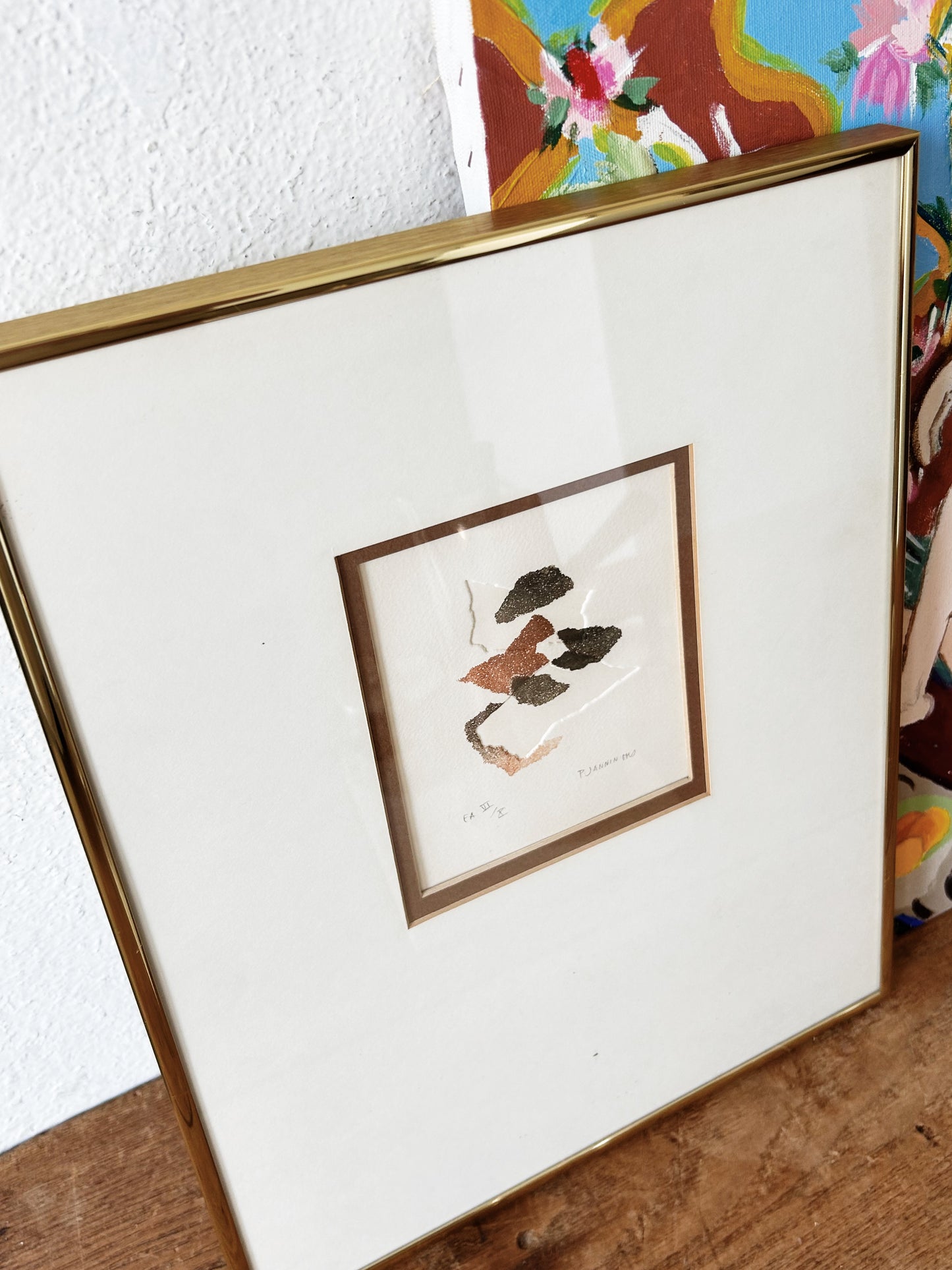 Original Vintage Patrick Jannin OMS Abstract French Litho Engraving