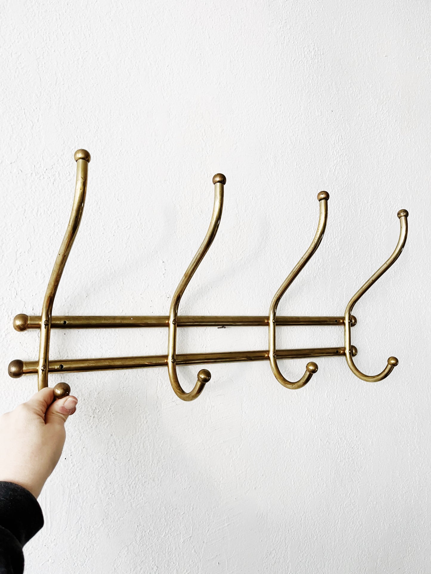 Vintage Brass Coat Rack