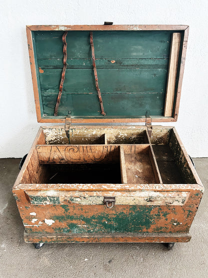 Antique Wood Trunk