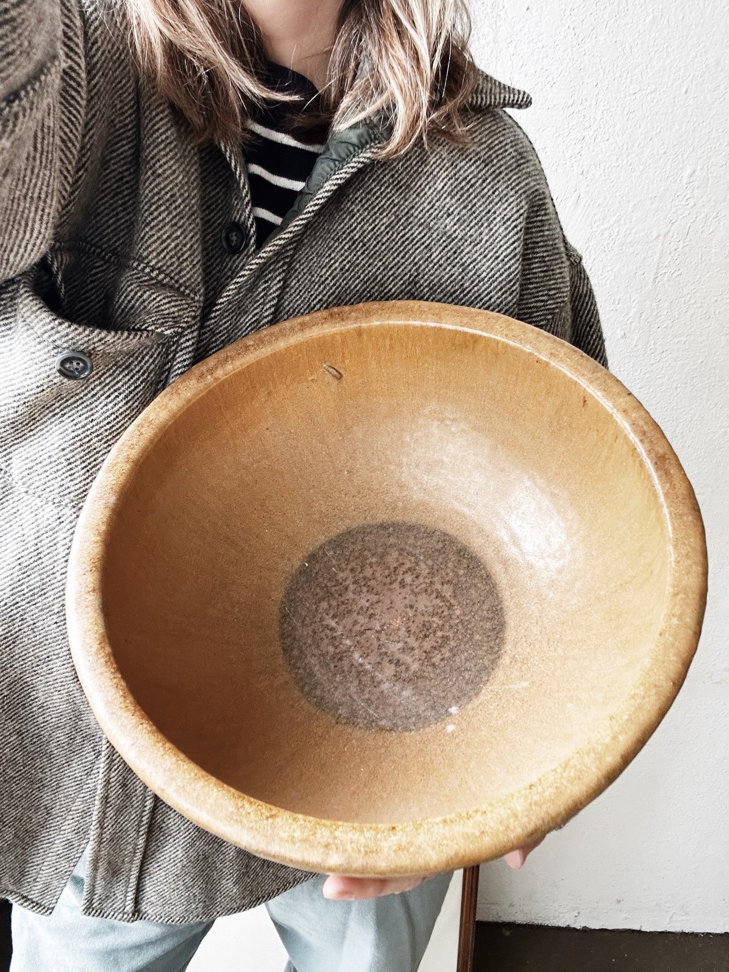 Vintage Pottery Serving Bowl