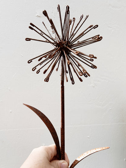 Vintage Metal Flower Sculpture