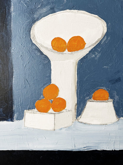 Vintage Hard Edge Still Life Painting