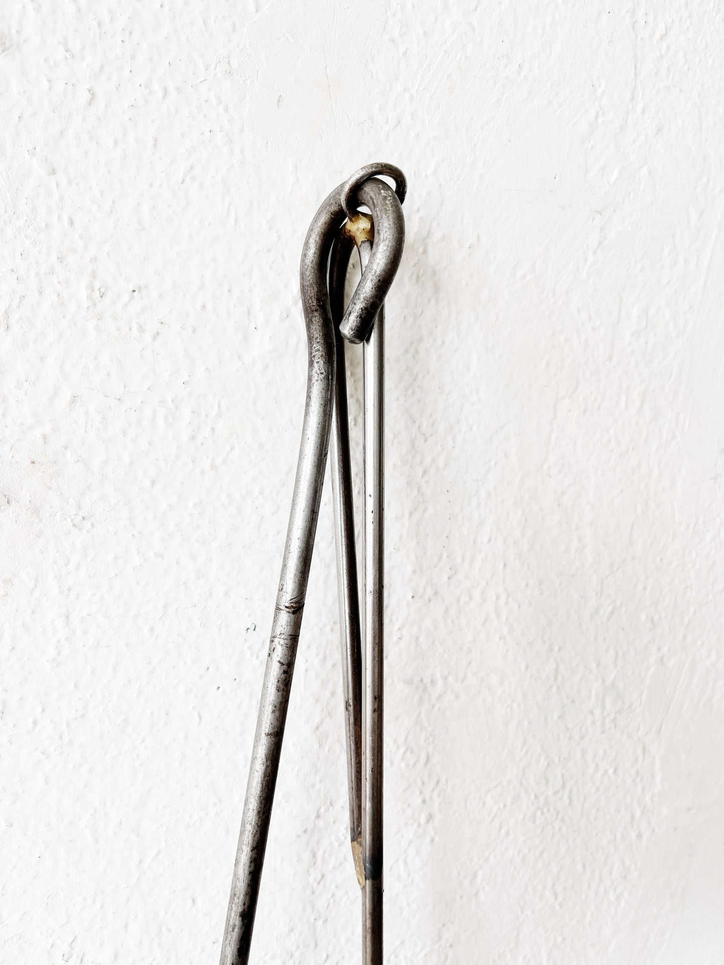 Pair Hand Forged Fireplace Tools