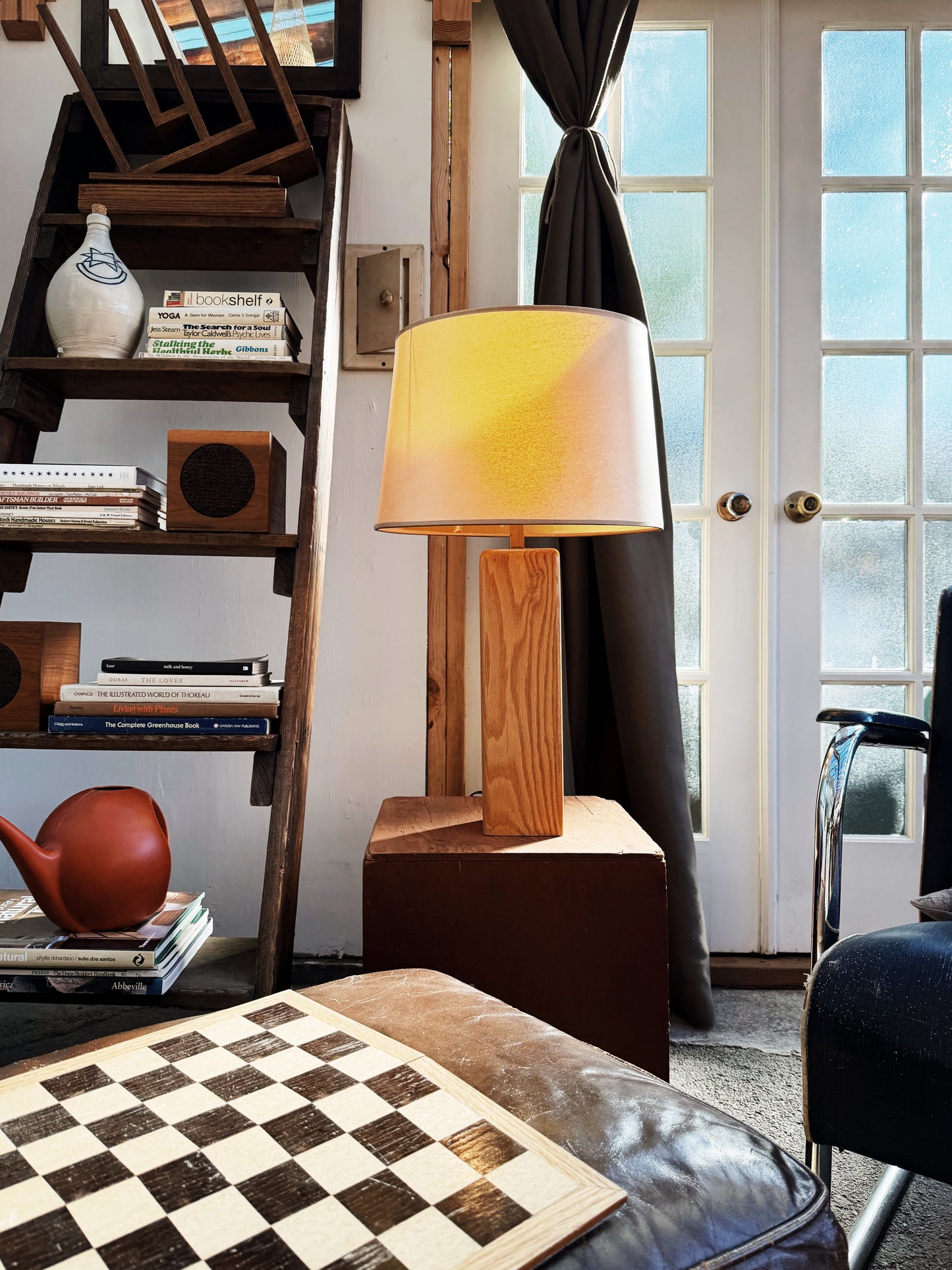 Vintage Modernist Wood Lamp