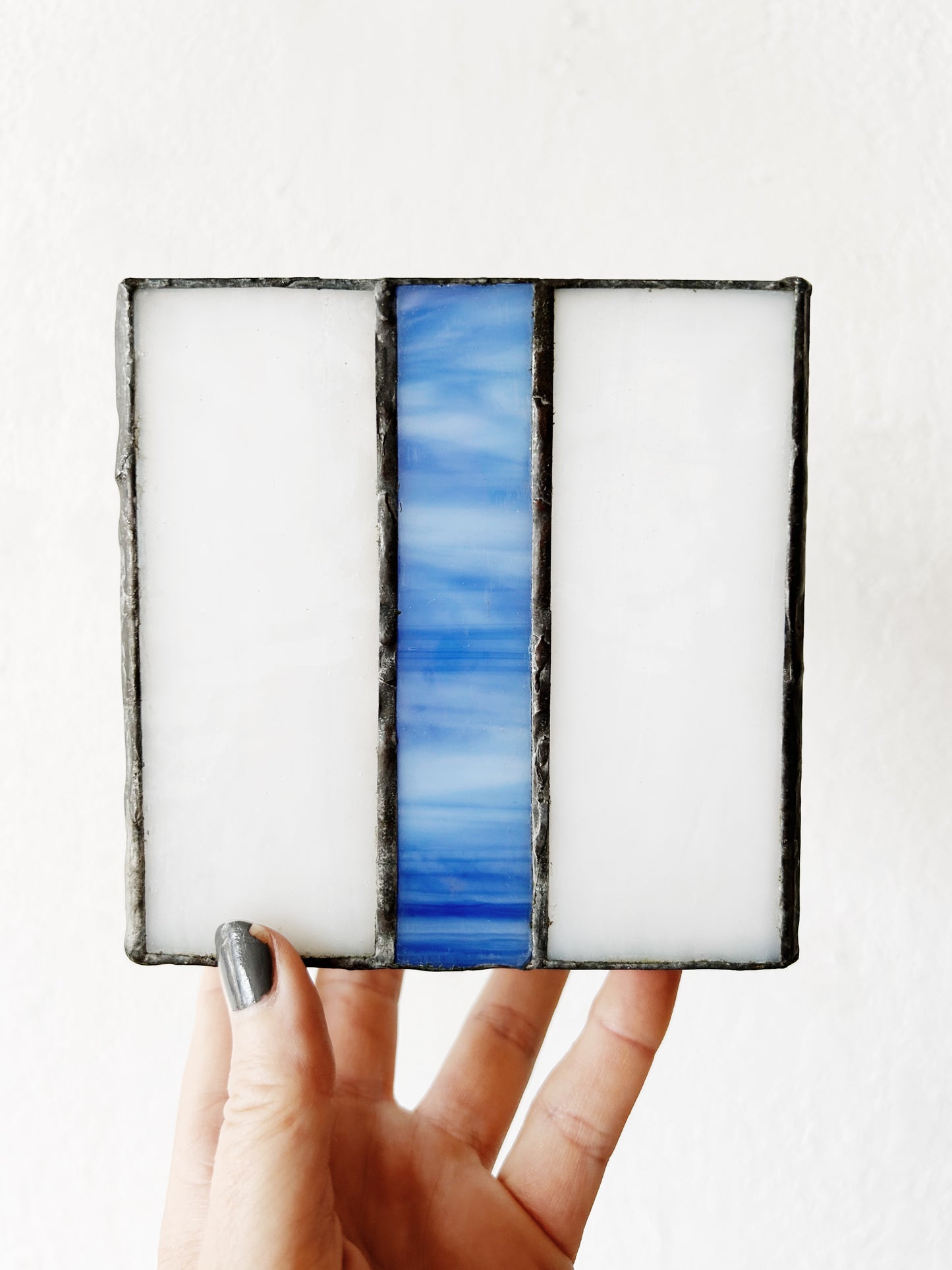 Handmade Stained Glass Large Candle Holder