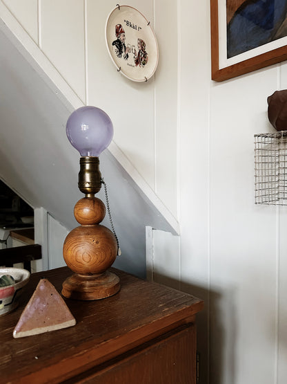 Antique Art Deco Wood Lamp