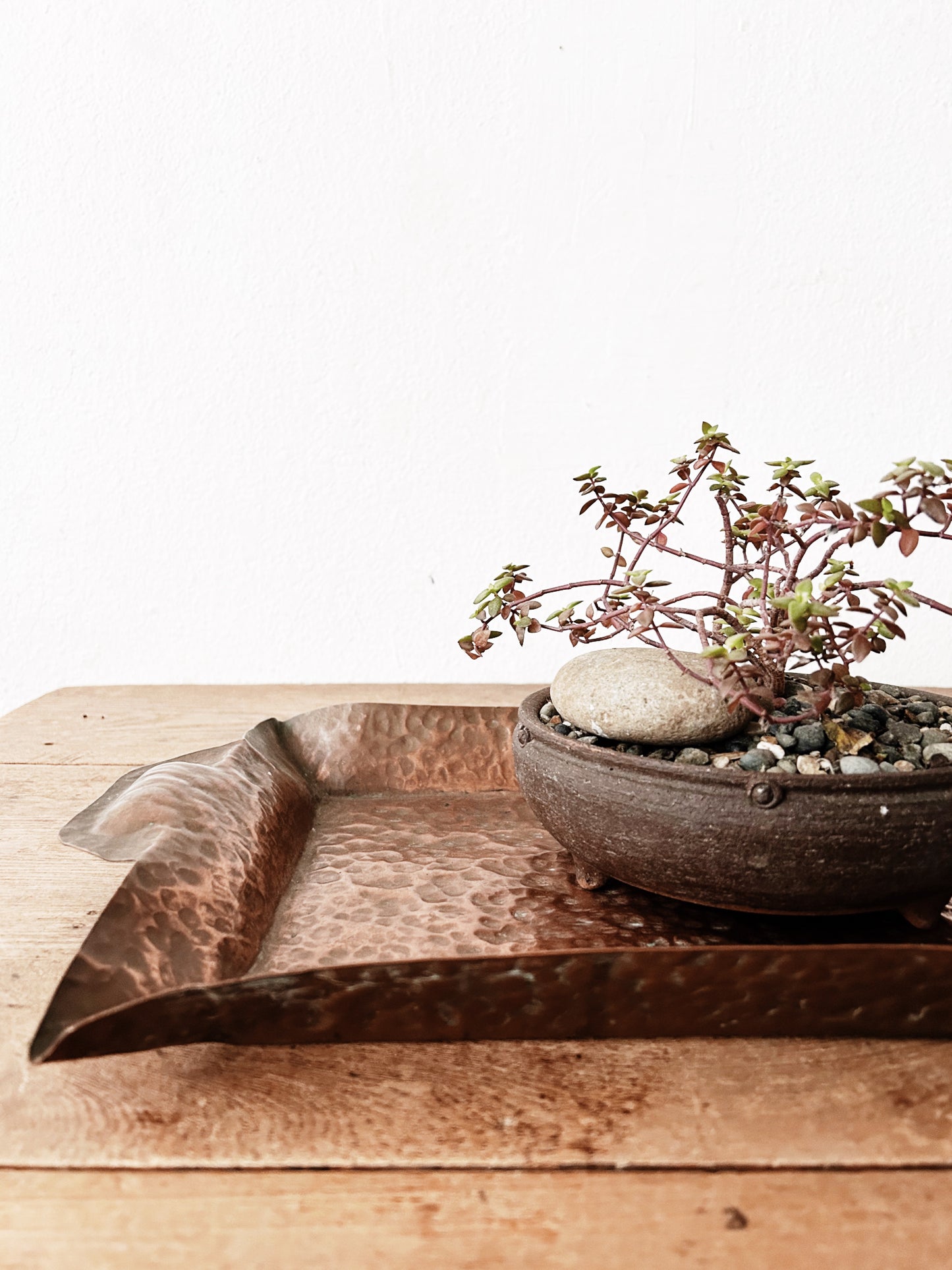 Vintage Hammered Copper Tray