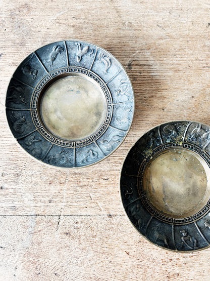 Vintage Brass Chinese Zodiac Dish