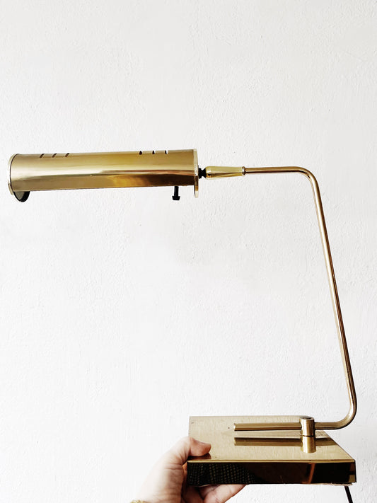 Vintage Brass Modernist Lamp