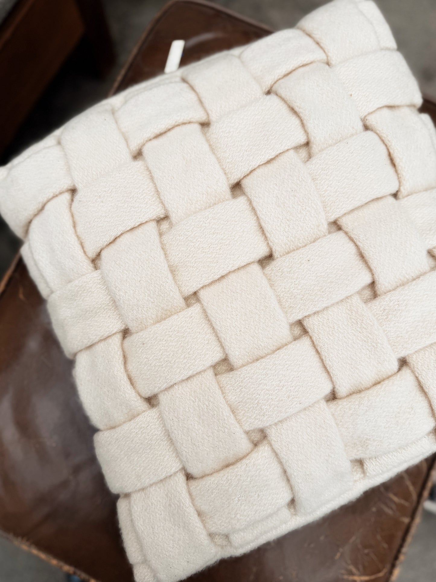 Handmade Woven Wool Cushion