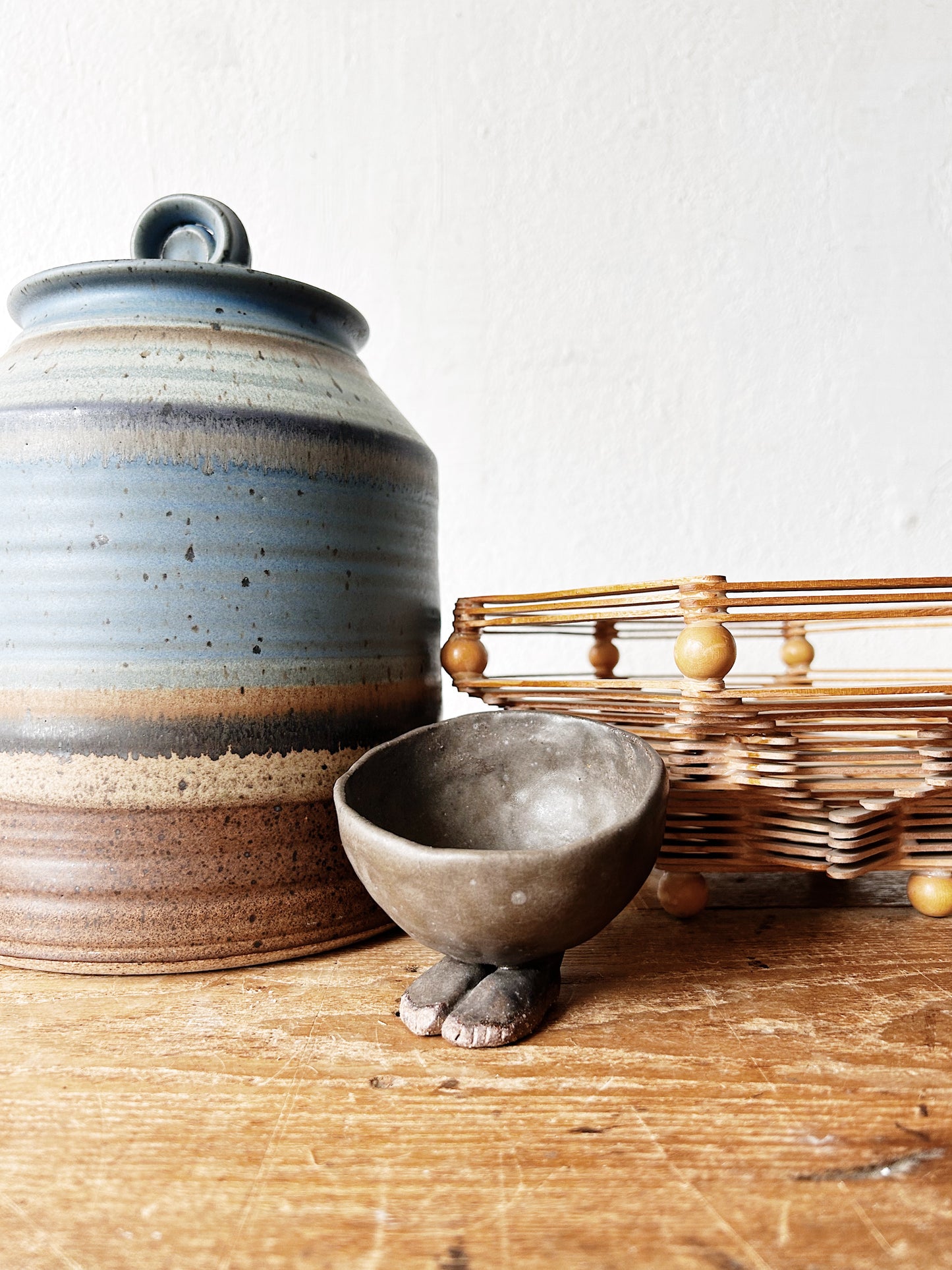 Vintage Handmade Tramp Art Bowl