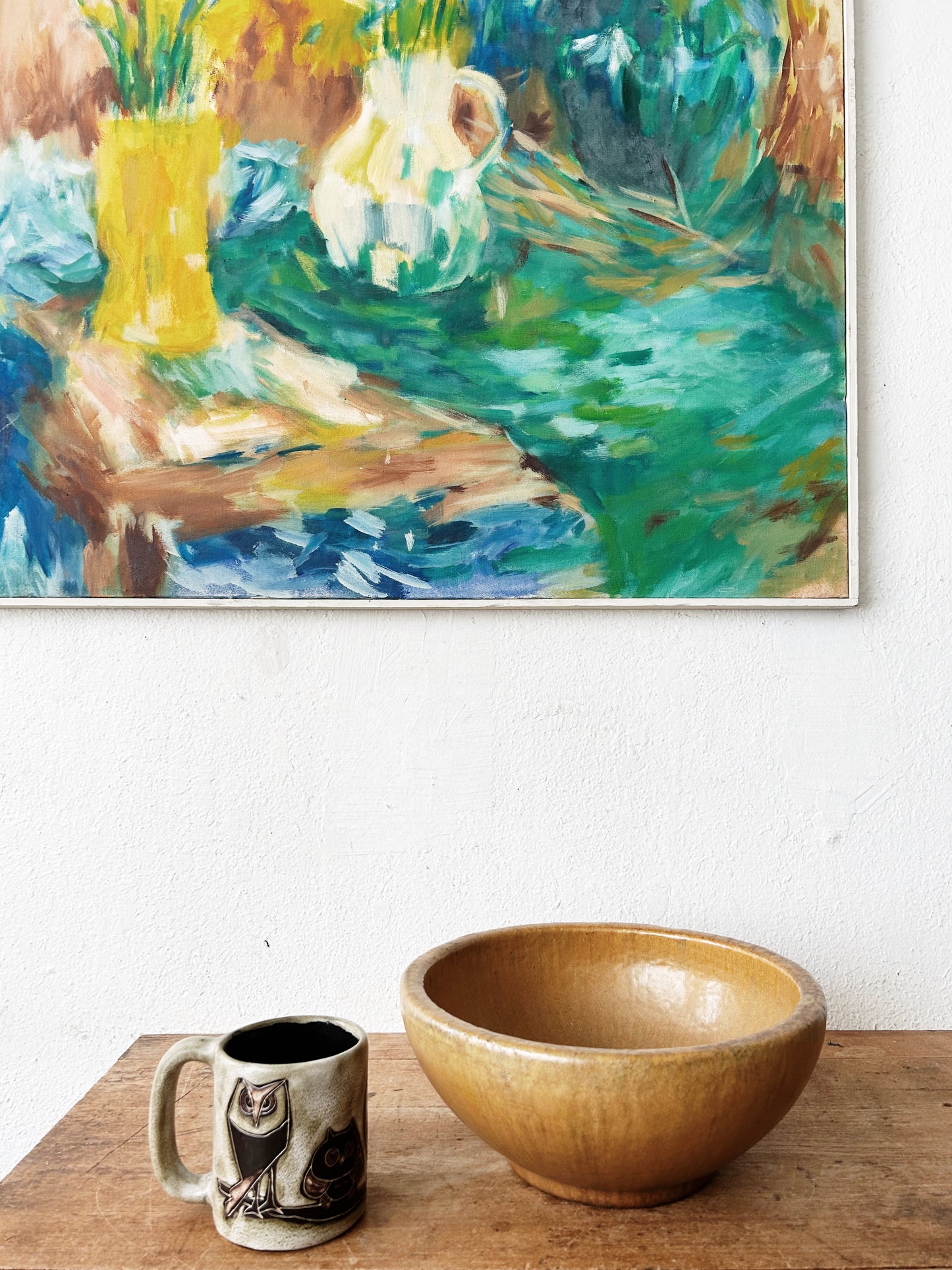 Vintage Pottery Serving Bowl