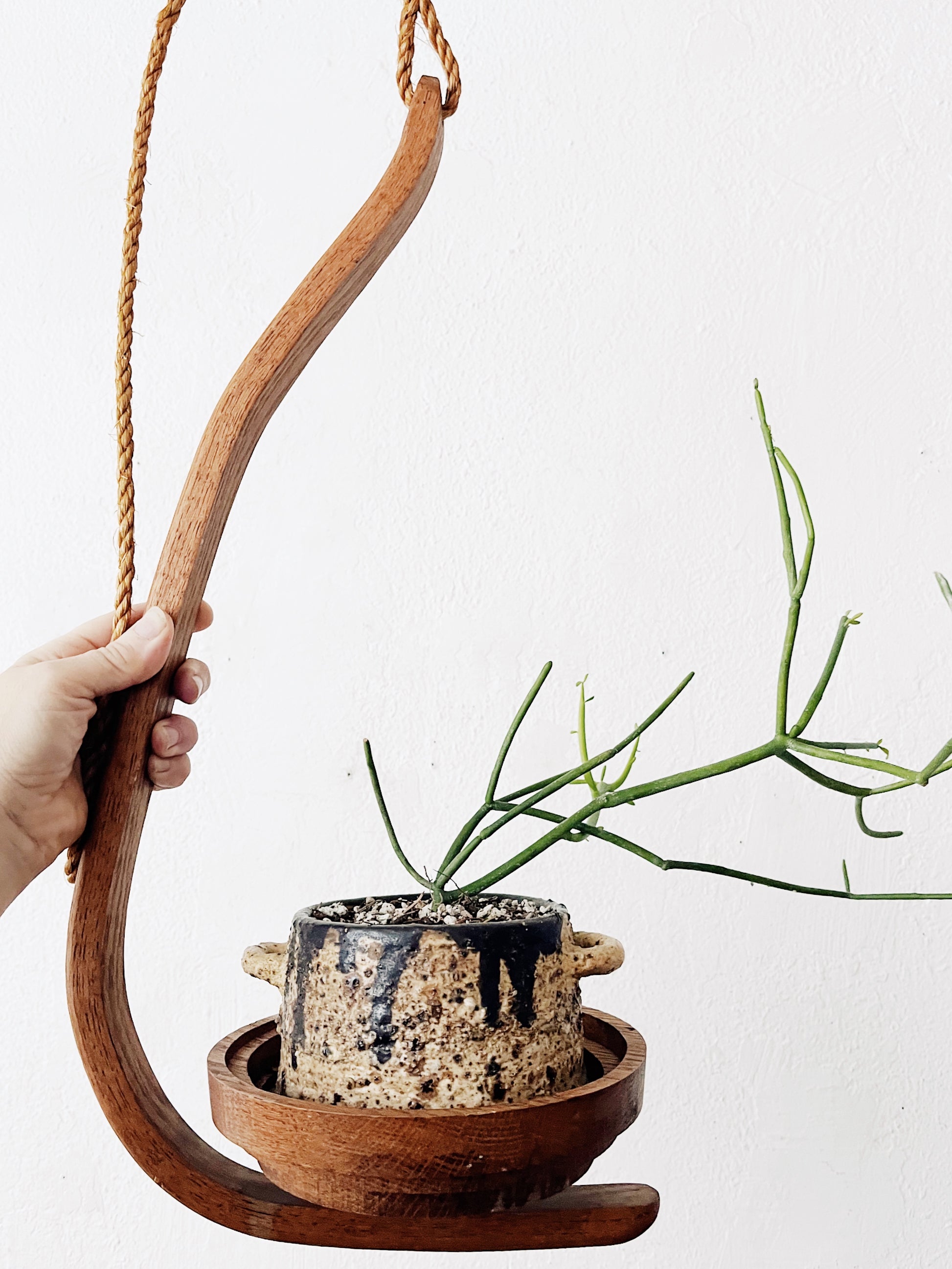 vintage hanging planter Vintage Bentwood Hanging Planter