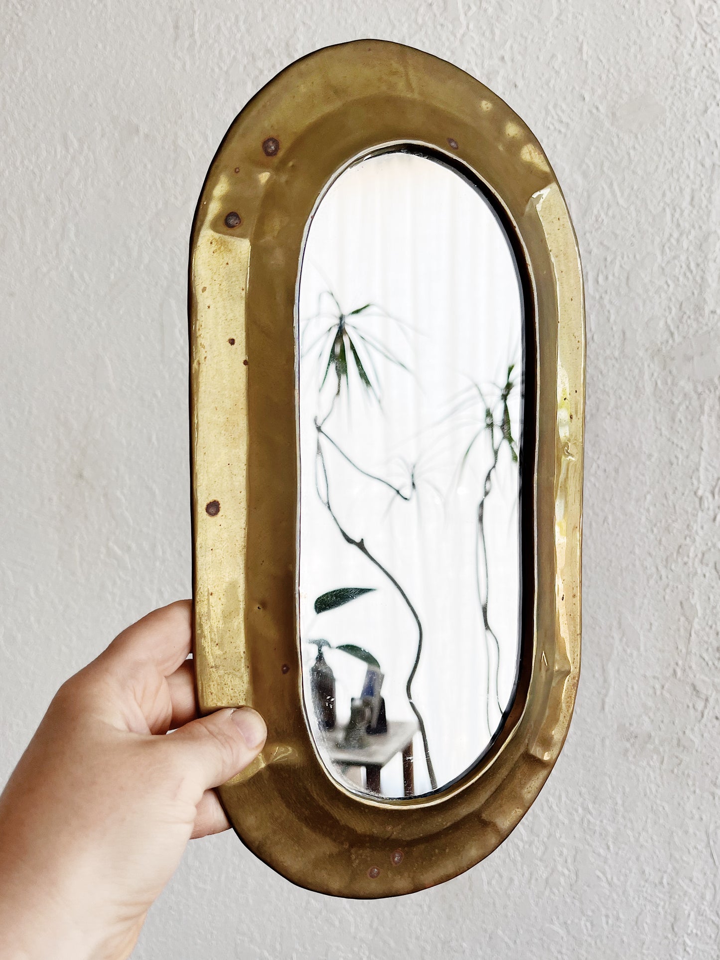 Vintage Moroccan Brass Mirror
