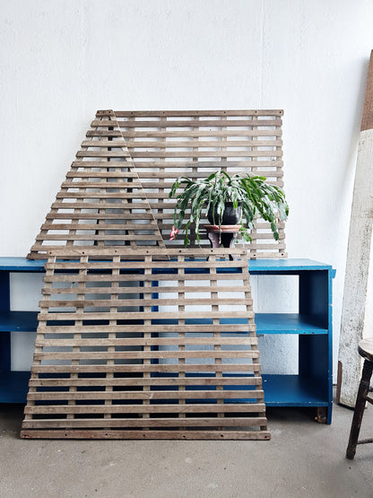 Vintage Slatted Wood Panel