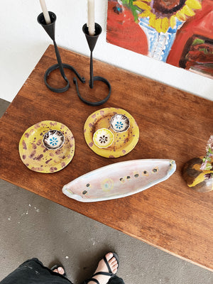 Pair of Handmade Splatter Plates