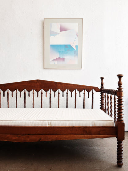 Antique Jenny Lind Spool Daybed with Custom Cushions