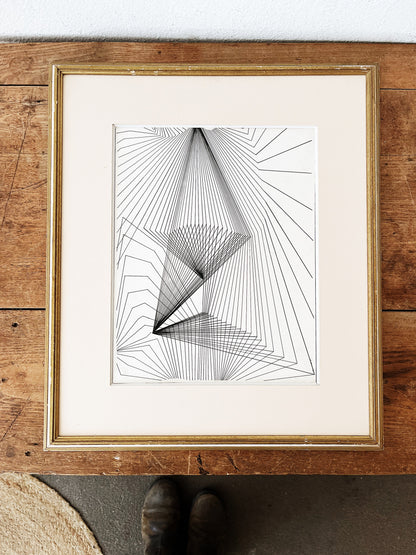 Original Pen and Ink Optic Drawing