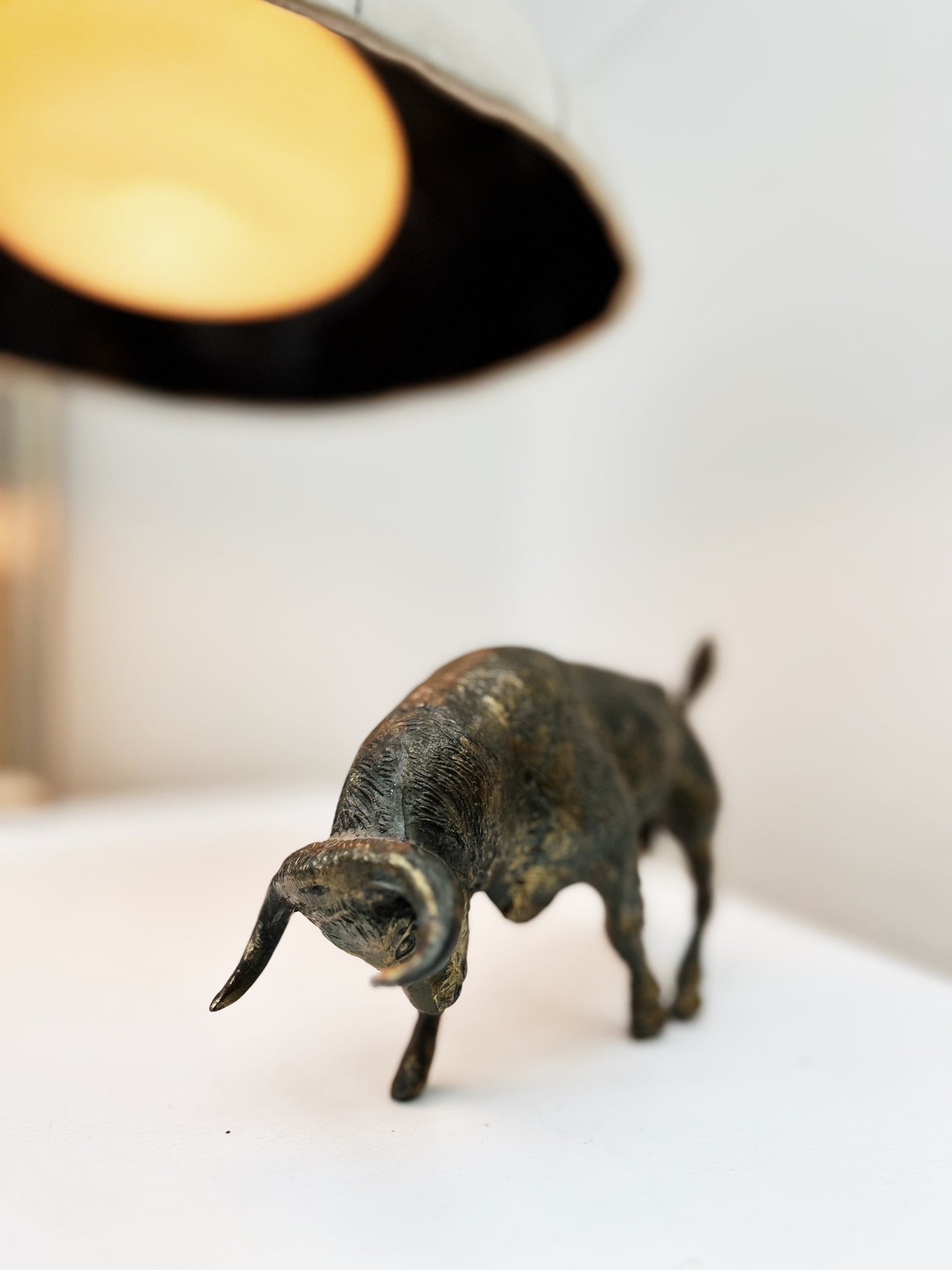 Mid Century Brass Bull