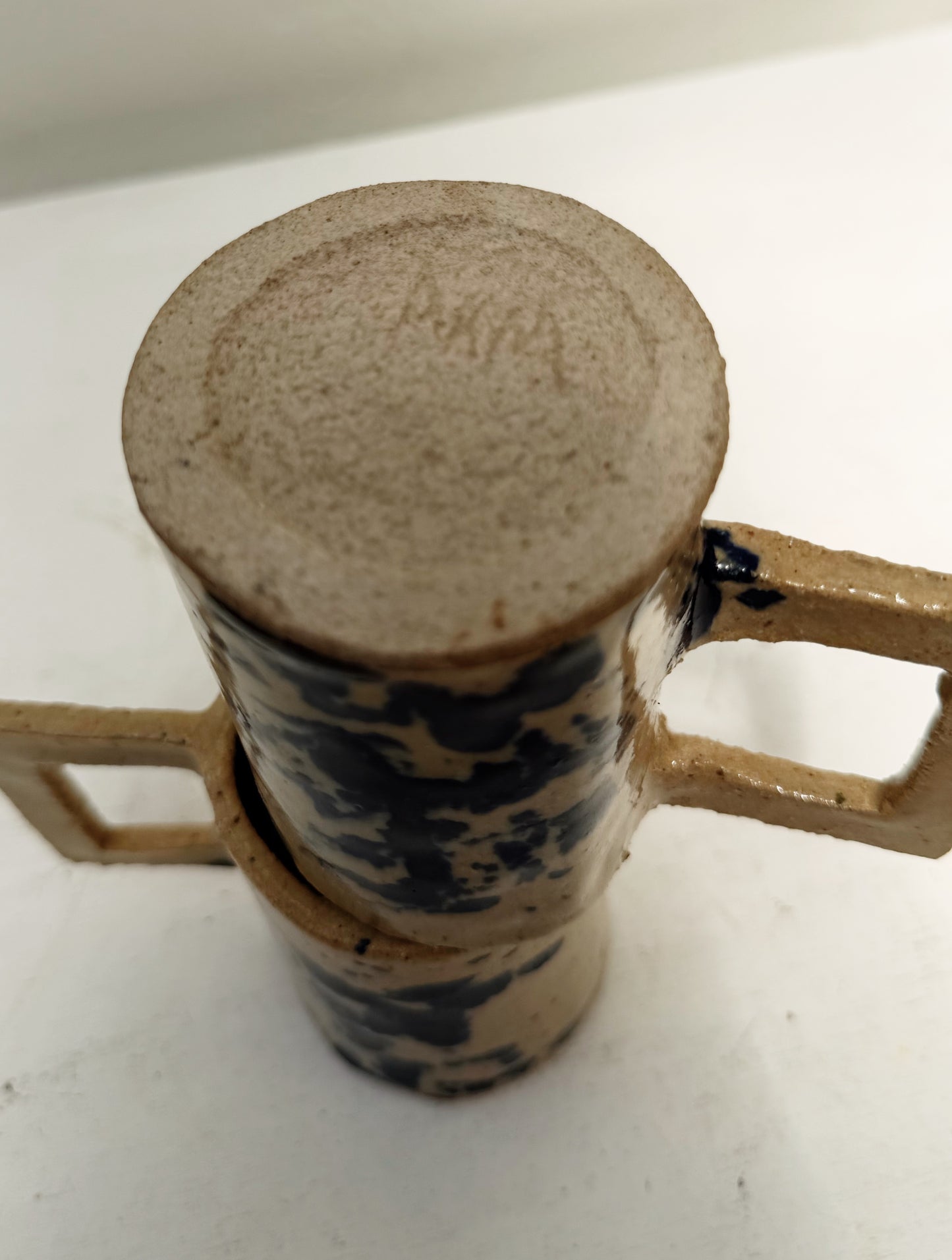 Handmade Inkblot Mug Pair