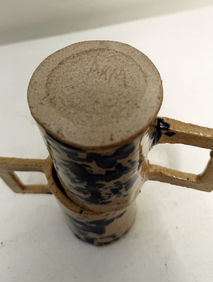 Handmade Inkblot Mug Pair