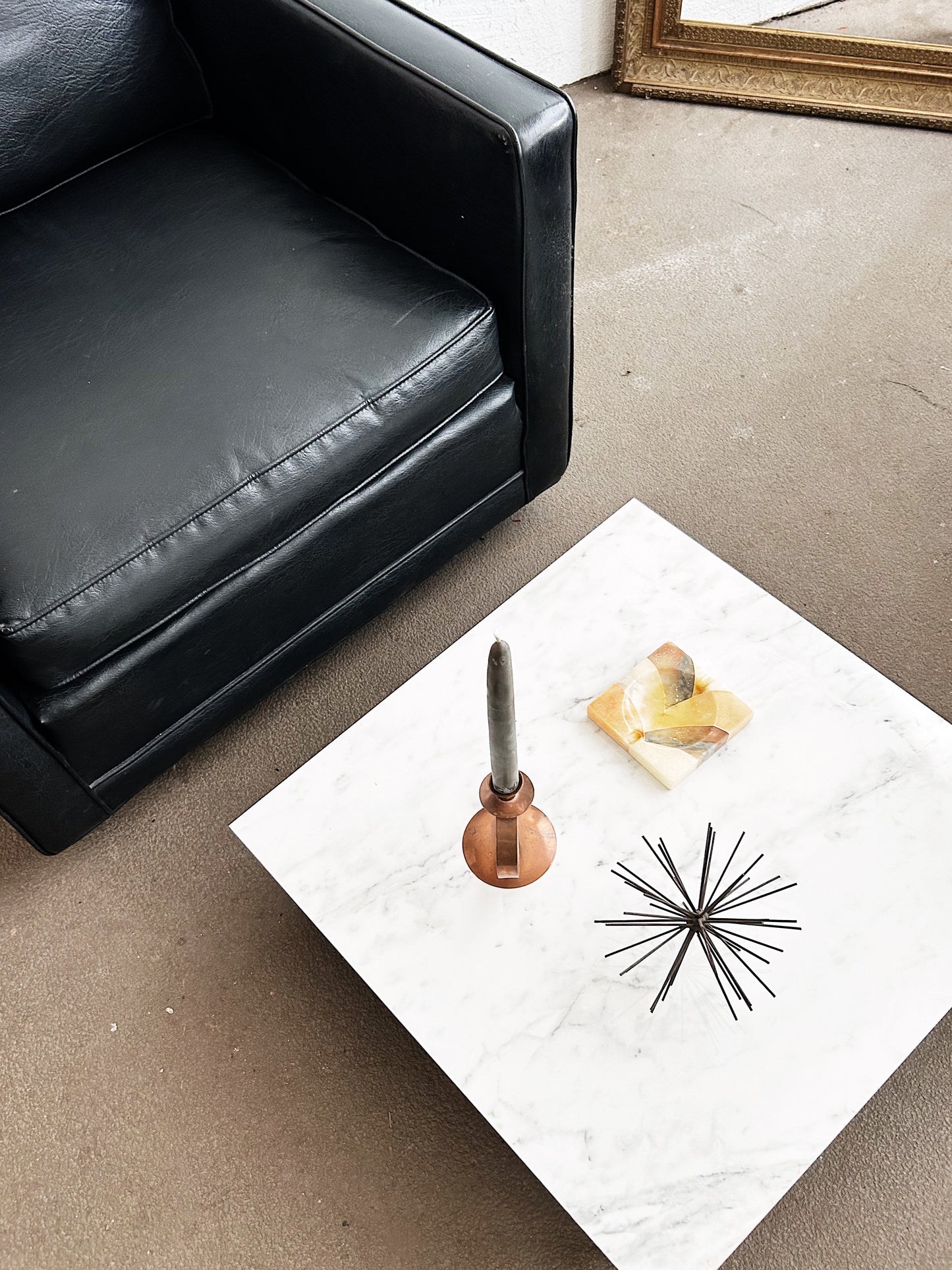 Low Marble and Wood Table
