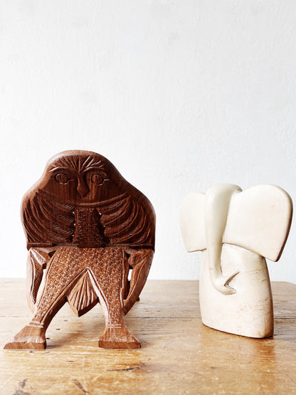 Vintage Carved Wood Bookstand