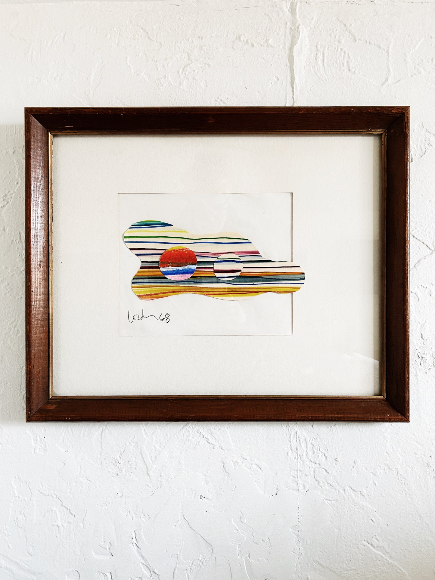 Original 1960s Lourdan Kimbrell Mixed Media Artwork