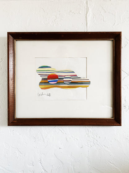 Original 1960s Lourdan Kimbrell Mixed Media Artwork