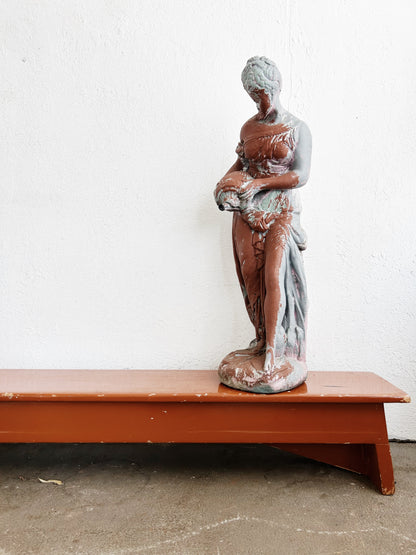 Vintage Wood Boot Bench