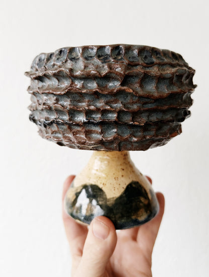 Handmade Pinched Pedestal Dish