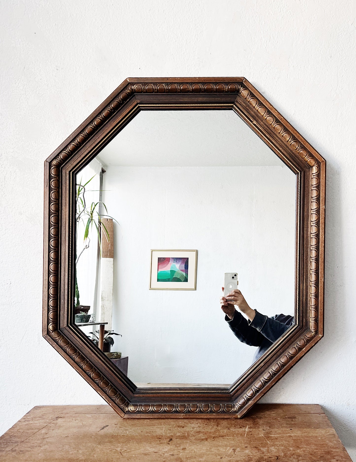 Mid Century Octagonal Mirror