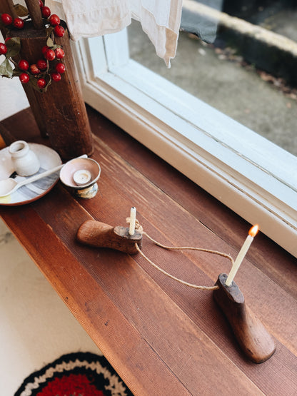 Primitive Shoemaker Candleholders