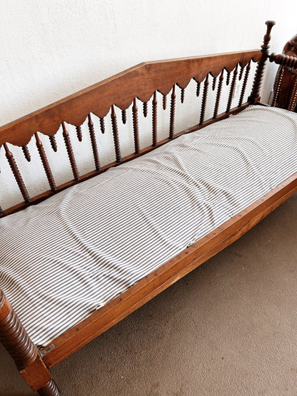 Antique Jenny Lind Spool Daybed with Custom Cushions