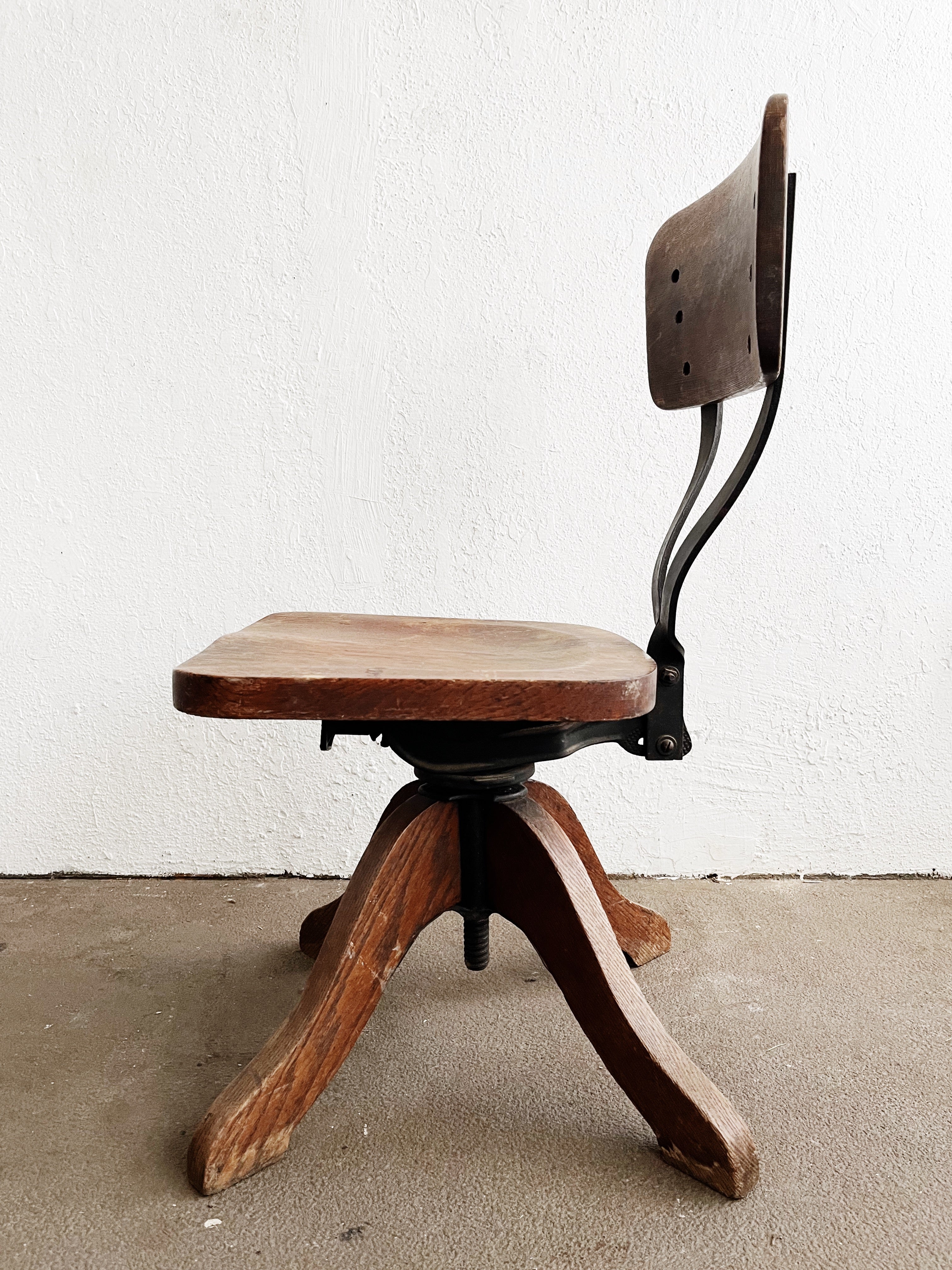 Antique Machine Age Swivel Chair - Thumbnail 2