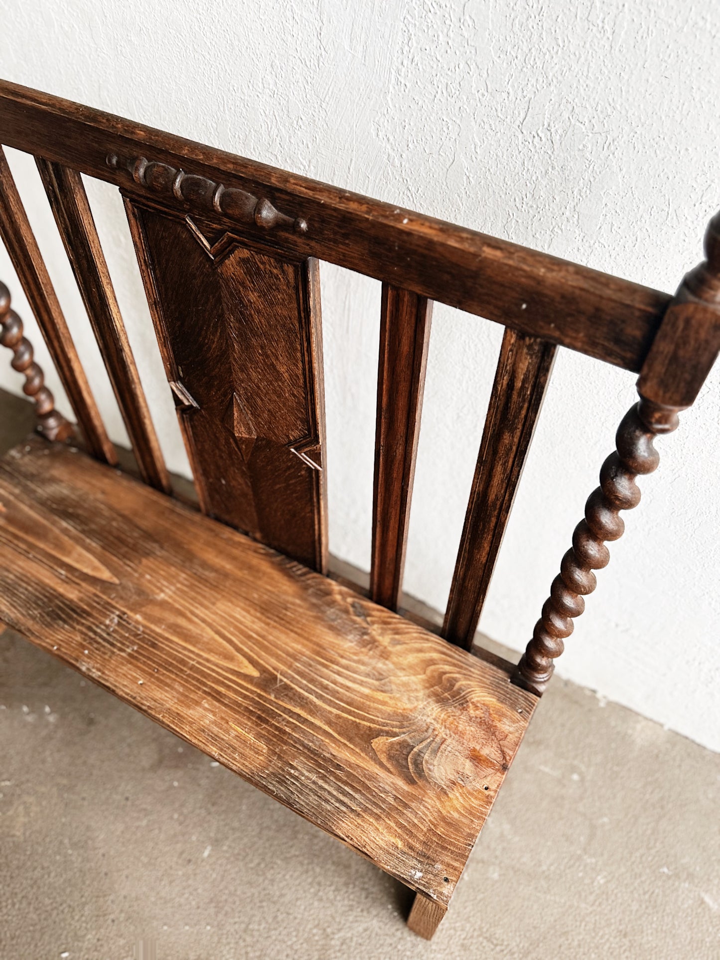 Antique Barley Twist Bench