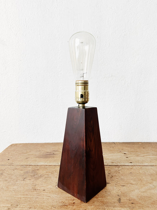 Vintage Trapezoidal Wood Lamp