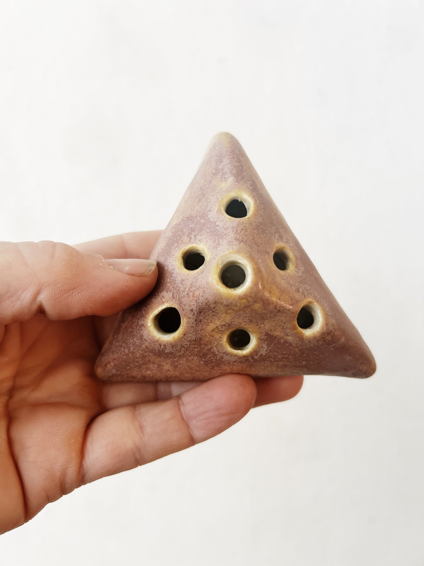 Pink Ceramic Flower Frog