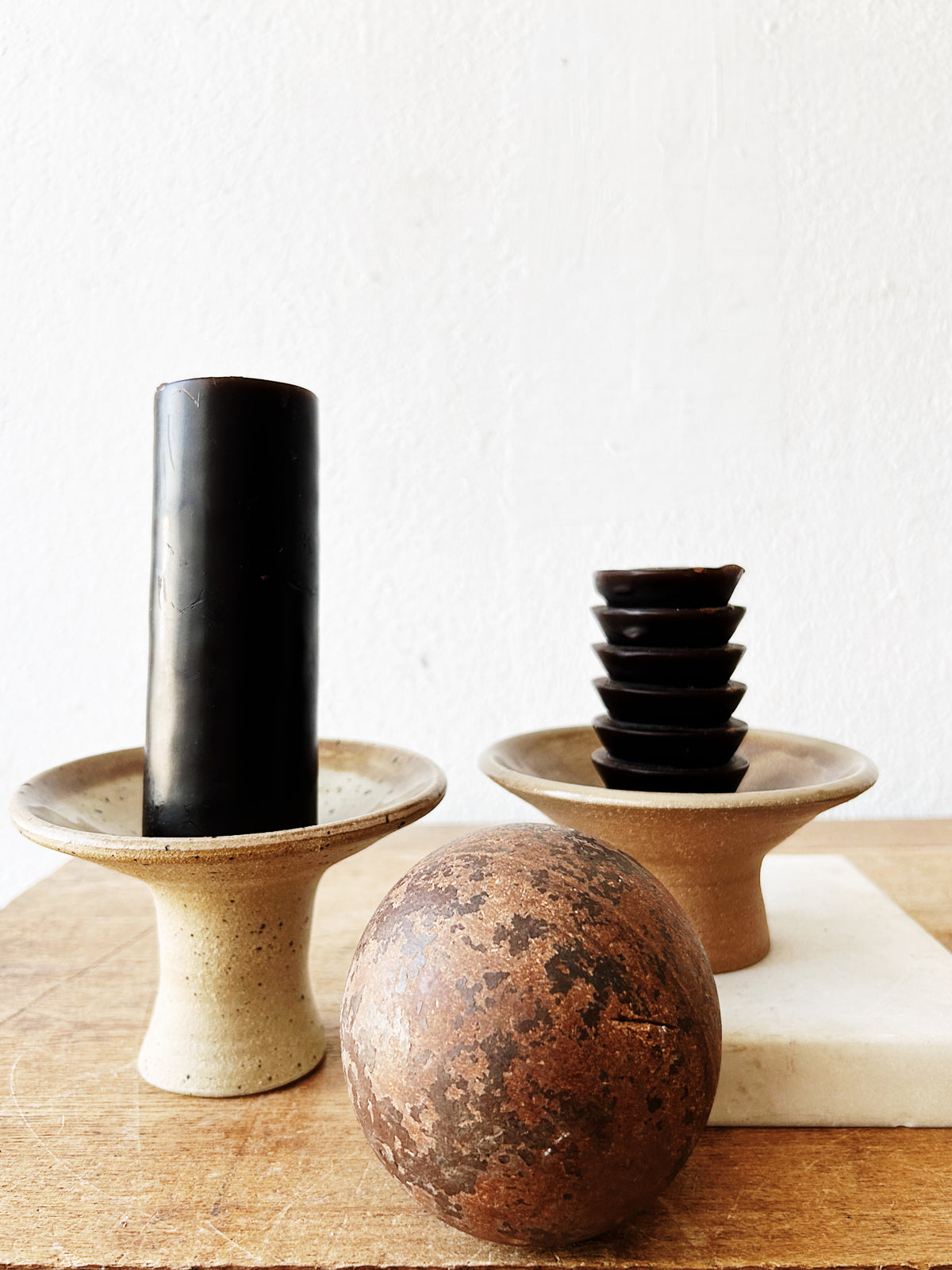 Handmade Stoneware Candle Holders