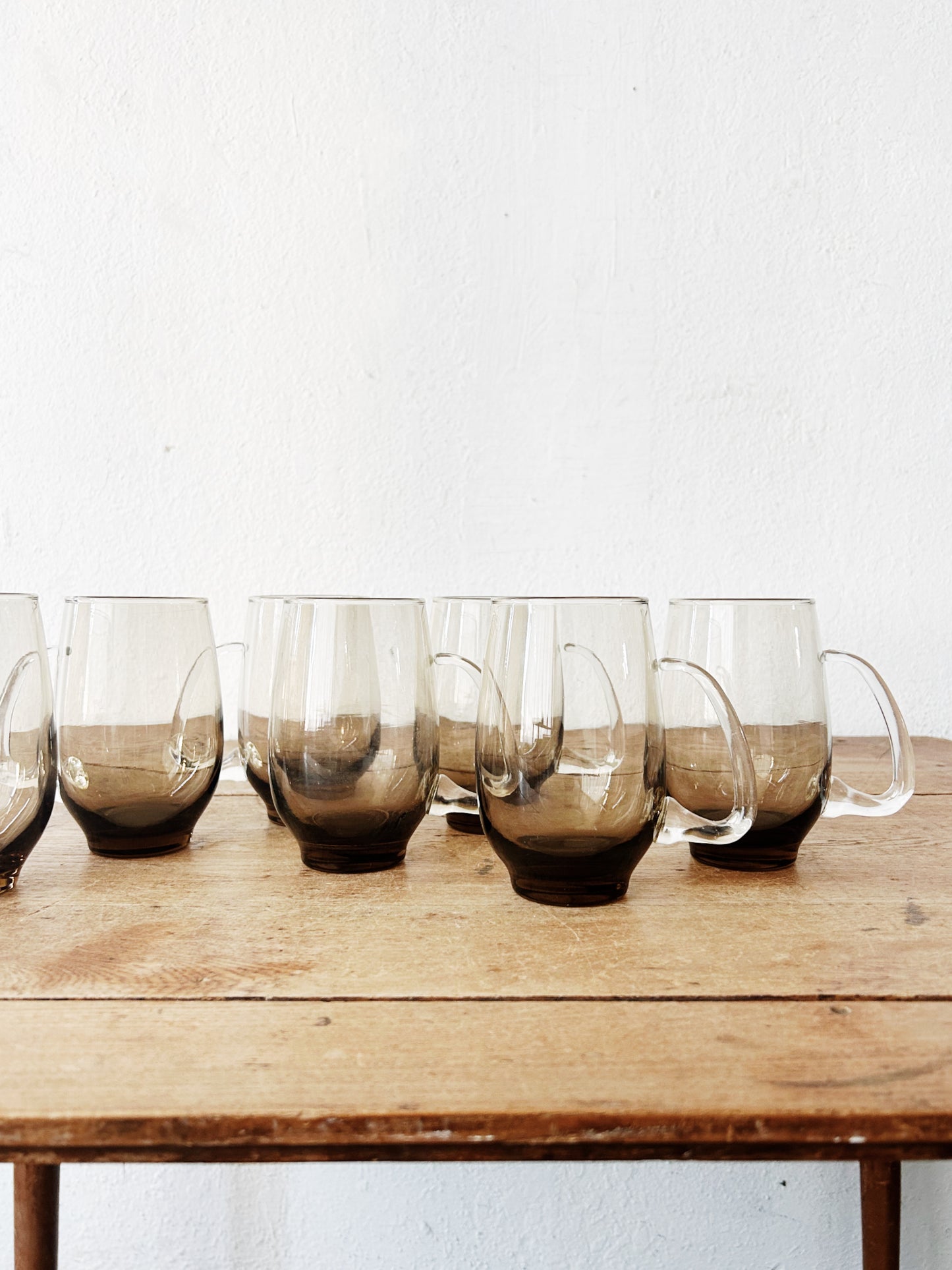 Vintage Libbey Tempo Brown Tankard Mugs
