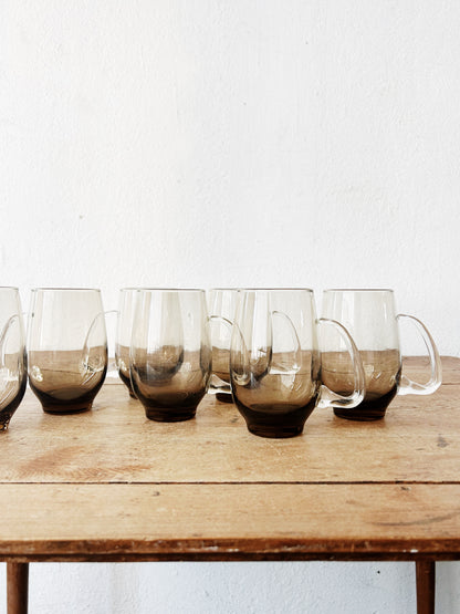 Vintage Libbey Tempo Brown Tankard Mugs