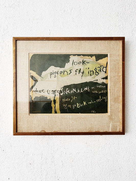 Vintage Corita Kent Signed Serigraph