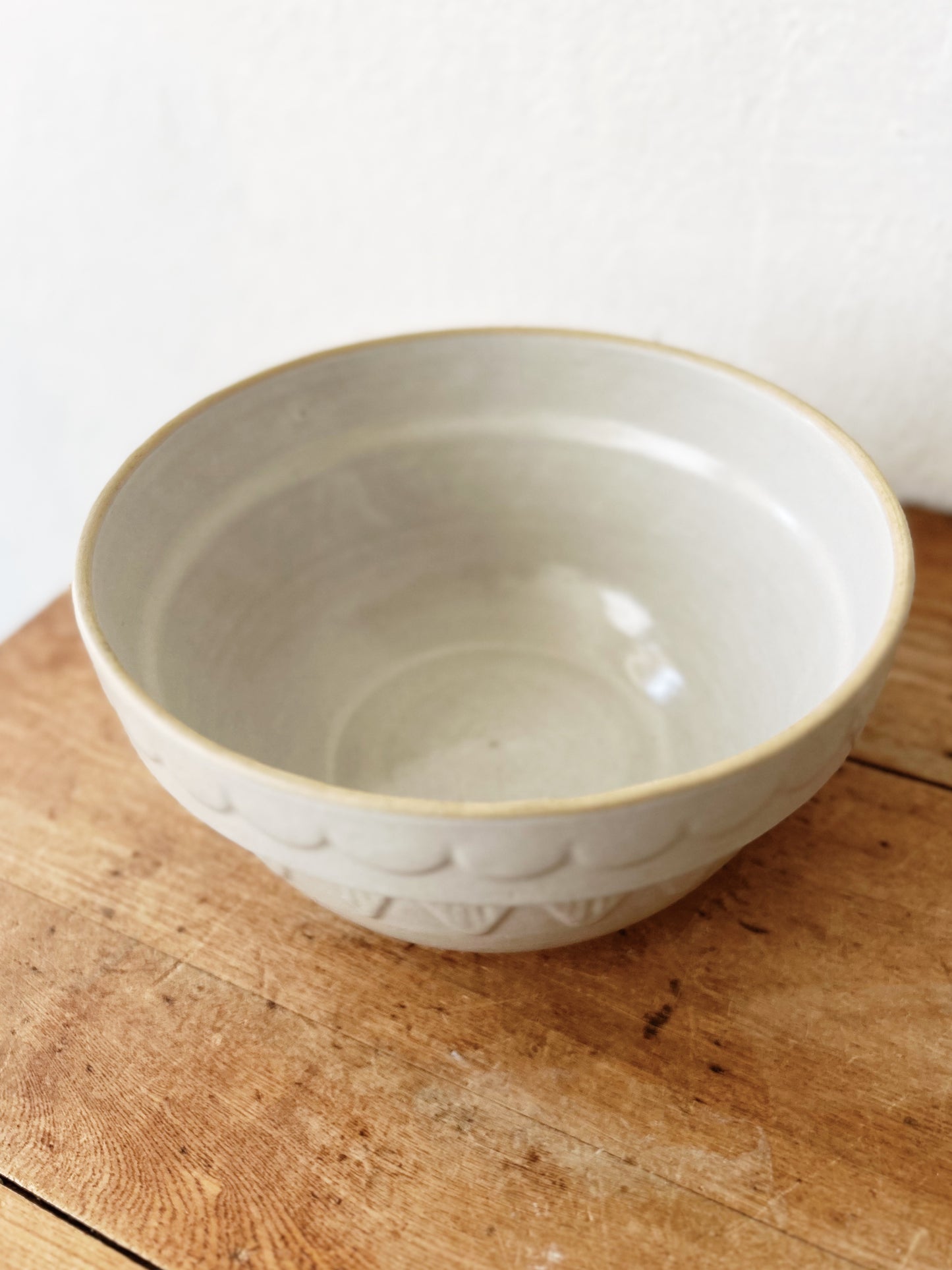 Large Primitive Salt Glazed Bowl