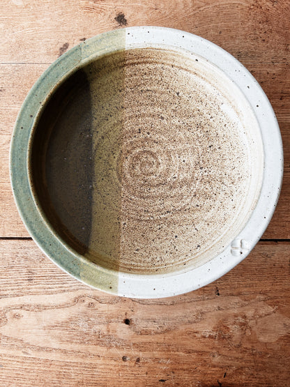 Vintage Shallow Serving Size Pottery Dish
