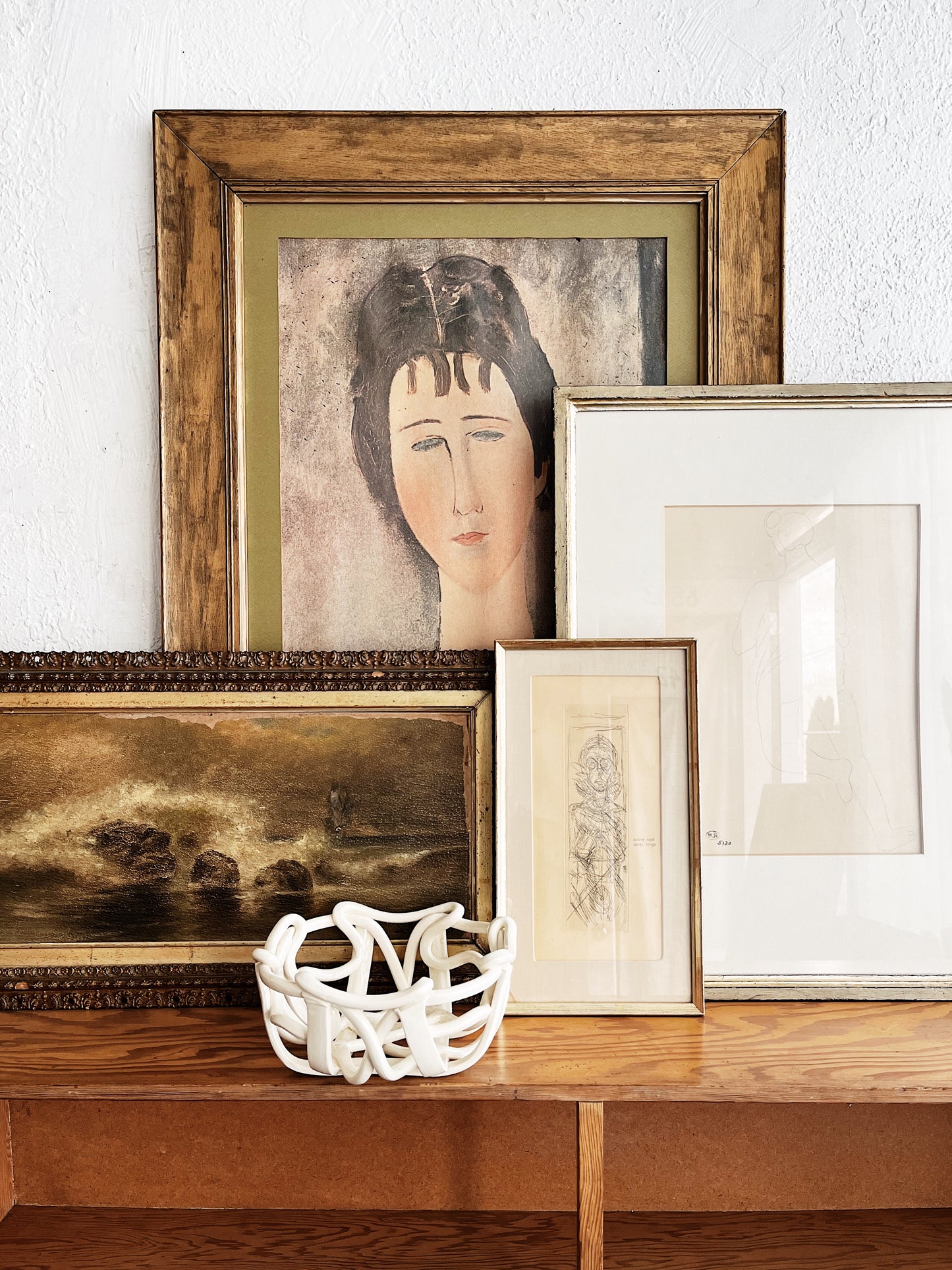 Large Vintage Framed Modigliani Litho