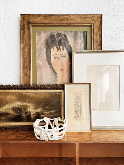 Large Vintage Framed Modigliani Litho