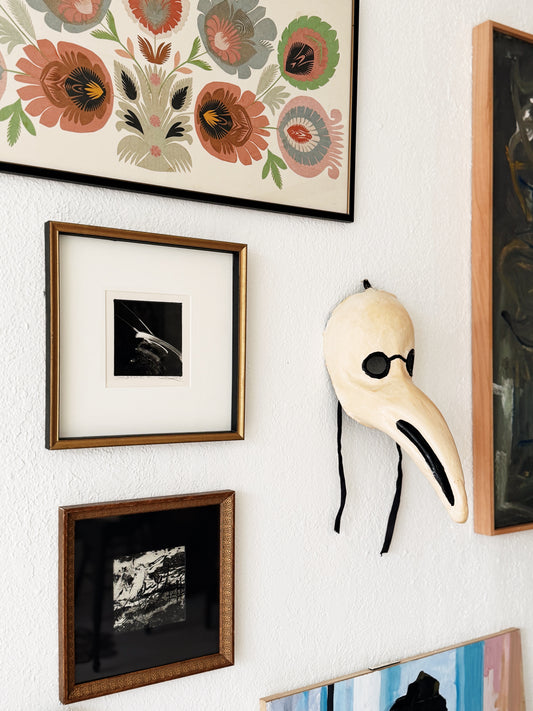 Vintage Venetian Plague Doctor Mask