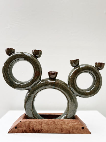 Handmade Modernist Candelabra
