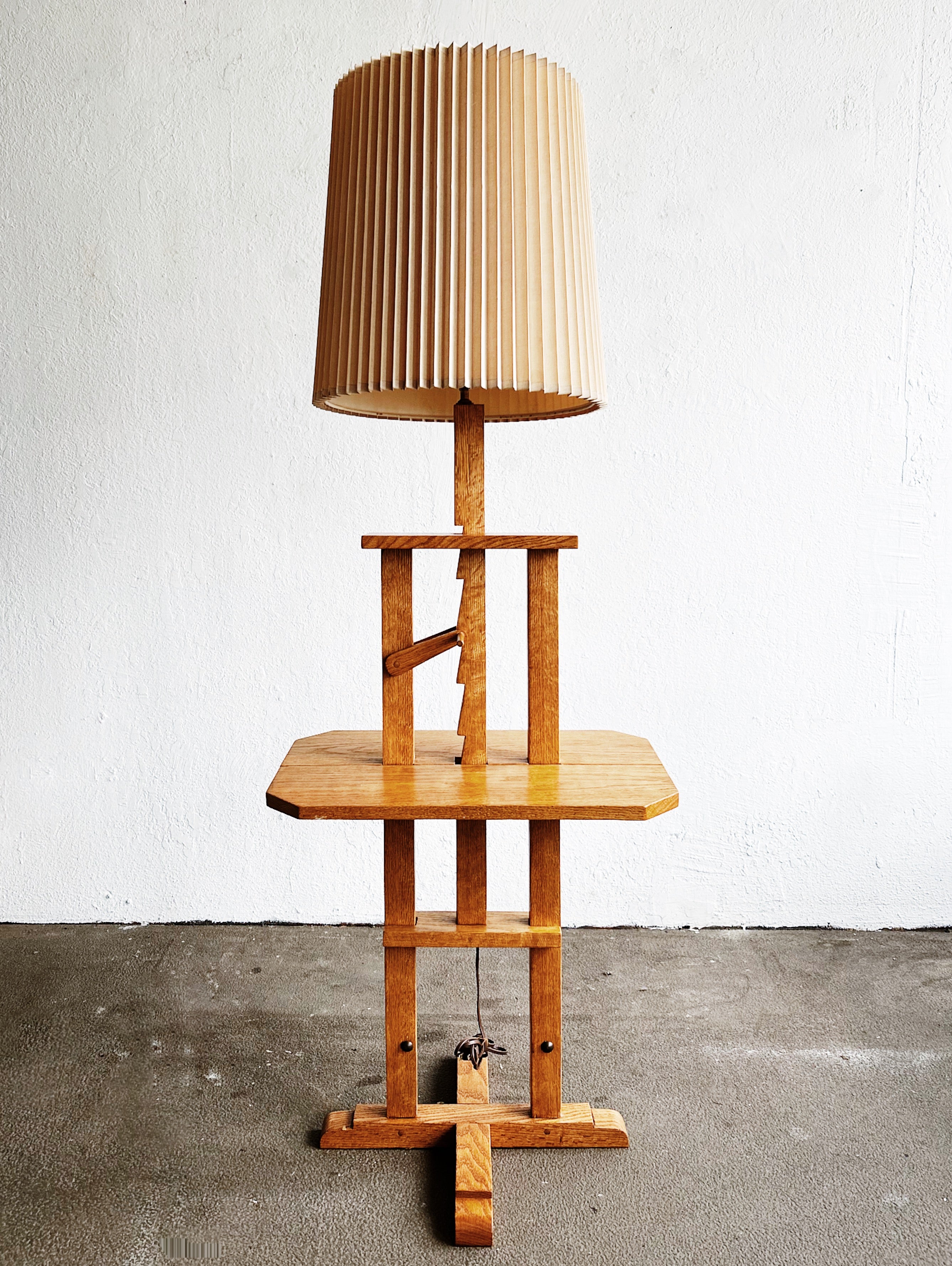 Vintage Oak Lamp - Thumbnail 4